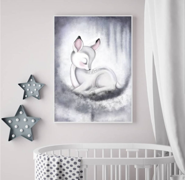 Poster Schlafendes Bambi