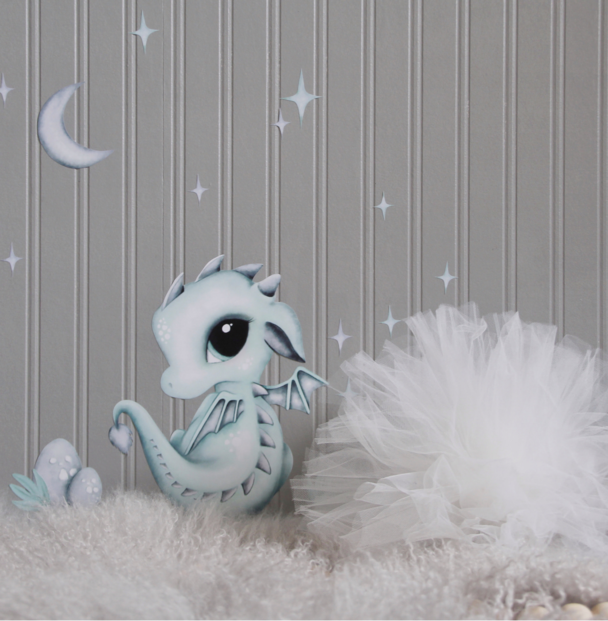 Wandsticker Drachenbaby Rex