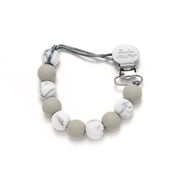 Schnuller Clip Marmor Grau