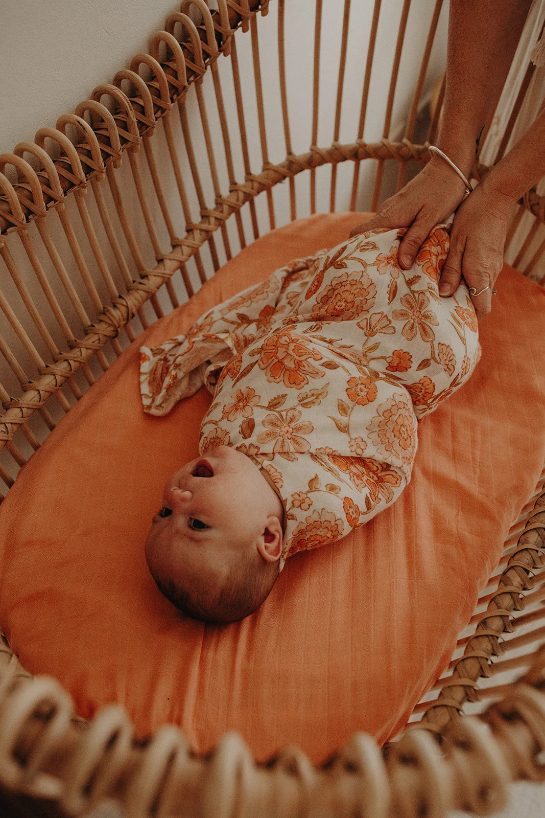 Muslin Swaddle Set  Florence Peach & Weisscreme