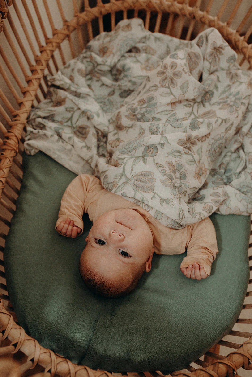 Muslin Swaddle Set  Indigo Blue & Green