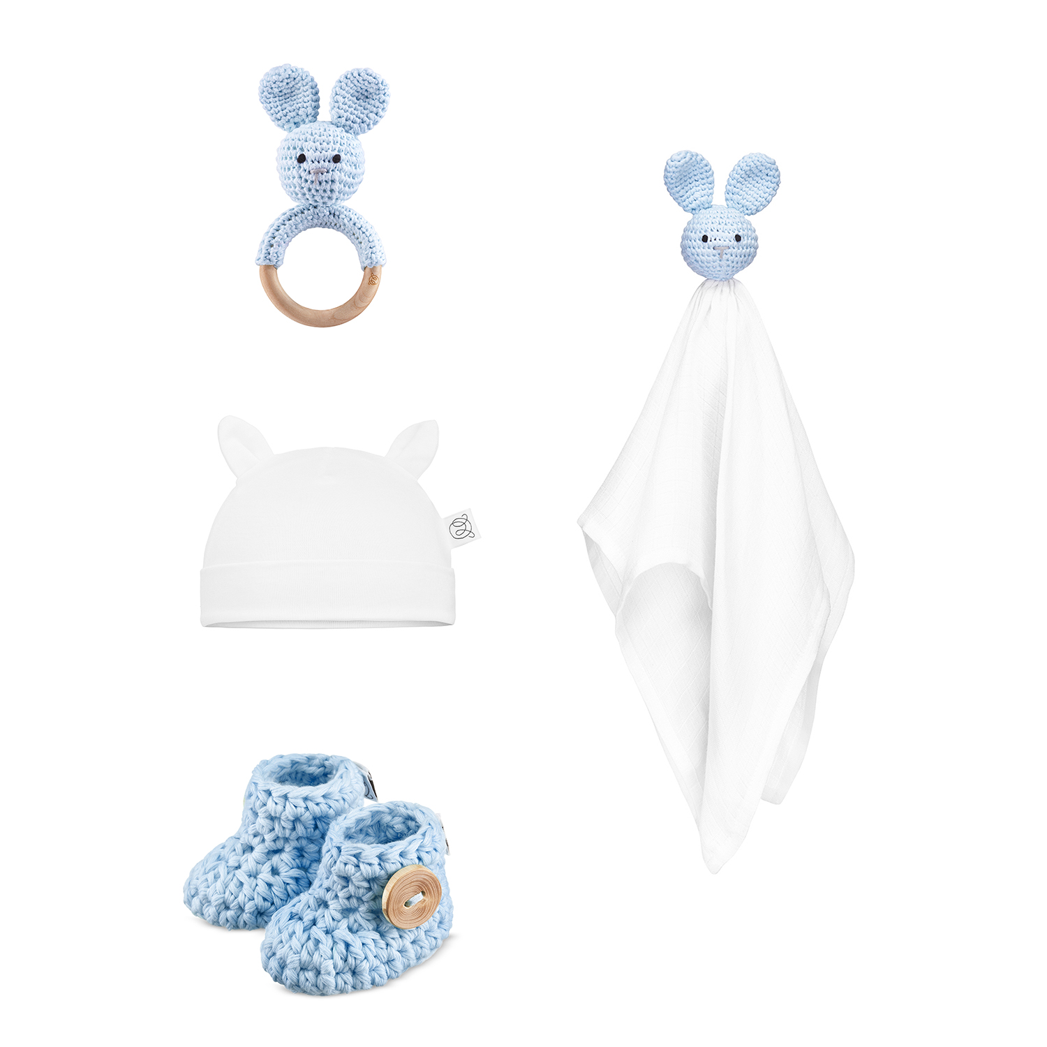 Lot de pailles en silicone Zoe, bleu multicolore