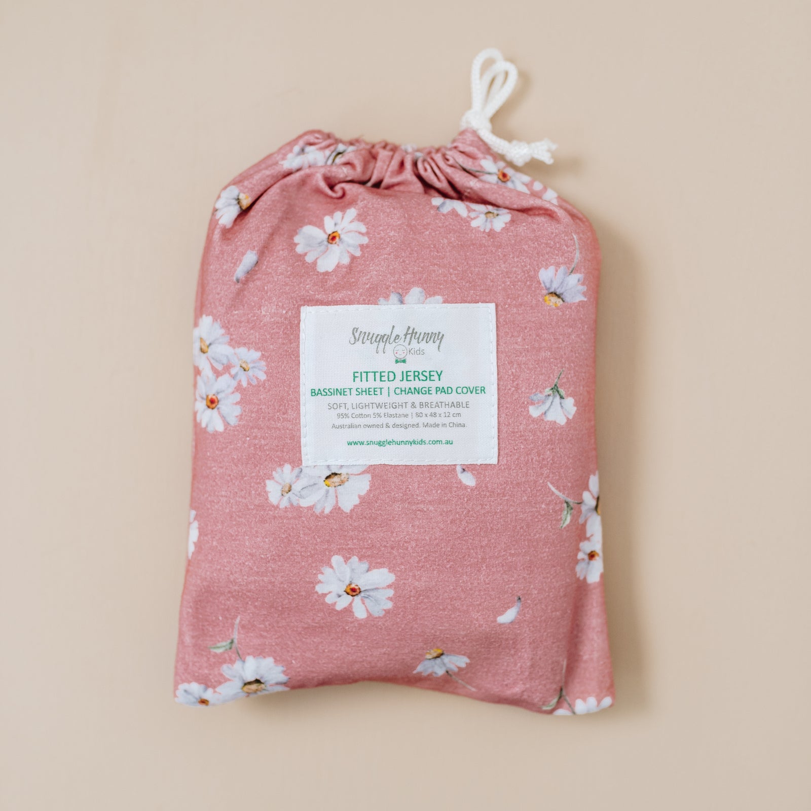 Spannbezug für Wickelmatte, Wiege, Kinderwagen Daisy