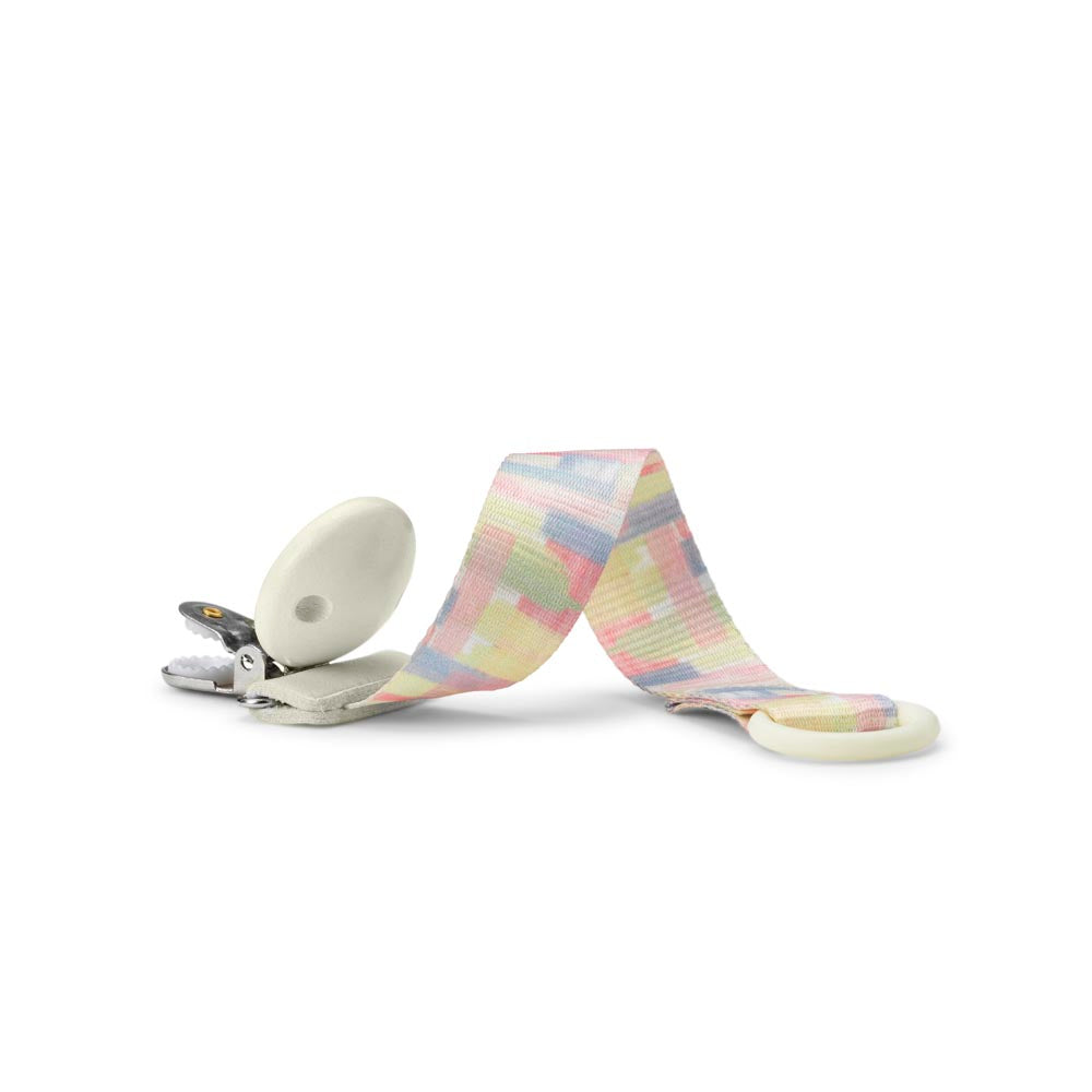Schnuller- Band Holzclip Pastel Braids