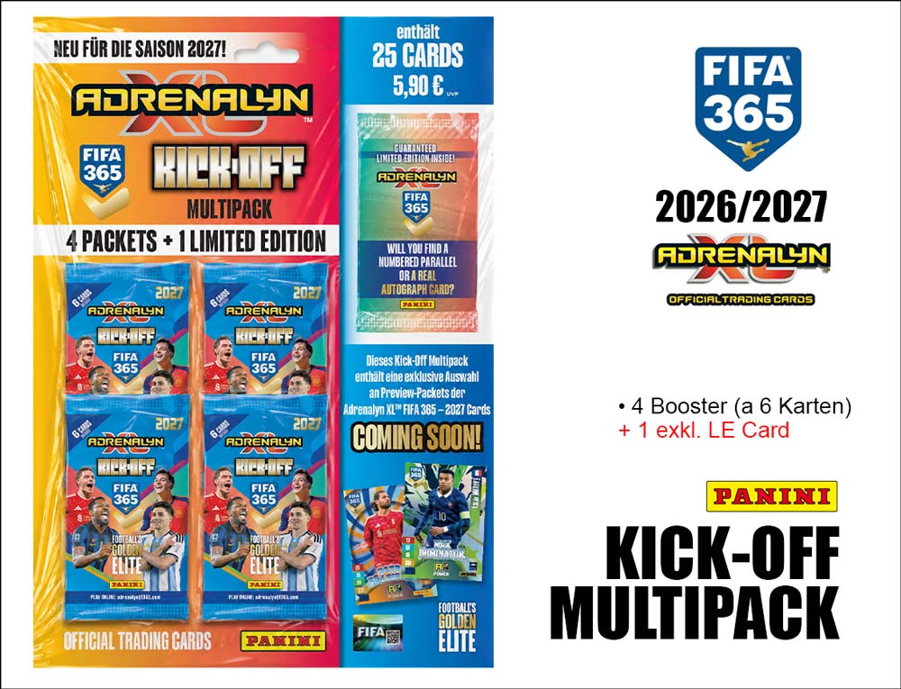 FIFA 365 2026/2027 TC Adrenalyn XL – KICKOFF MULTIPACK