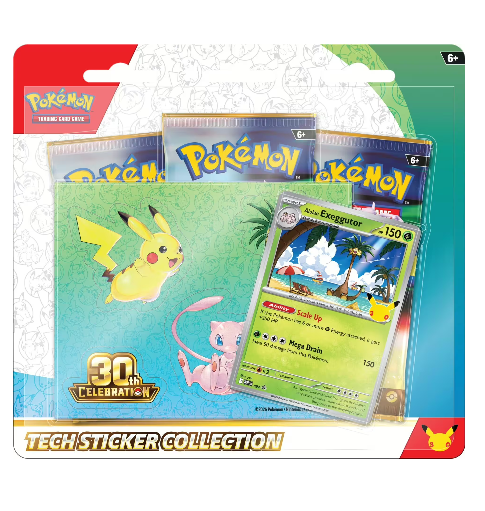 30th Celebration Tech Sticker Alola Exeggutor Collection
