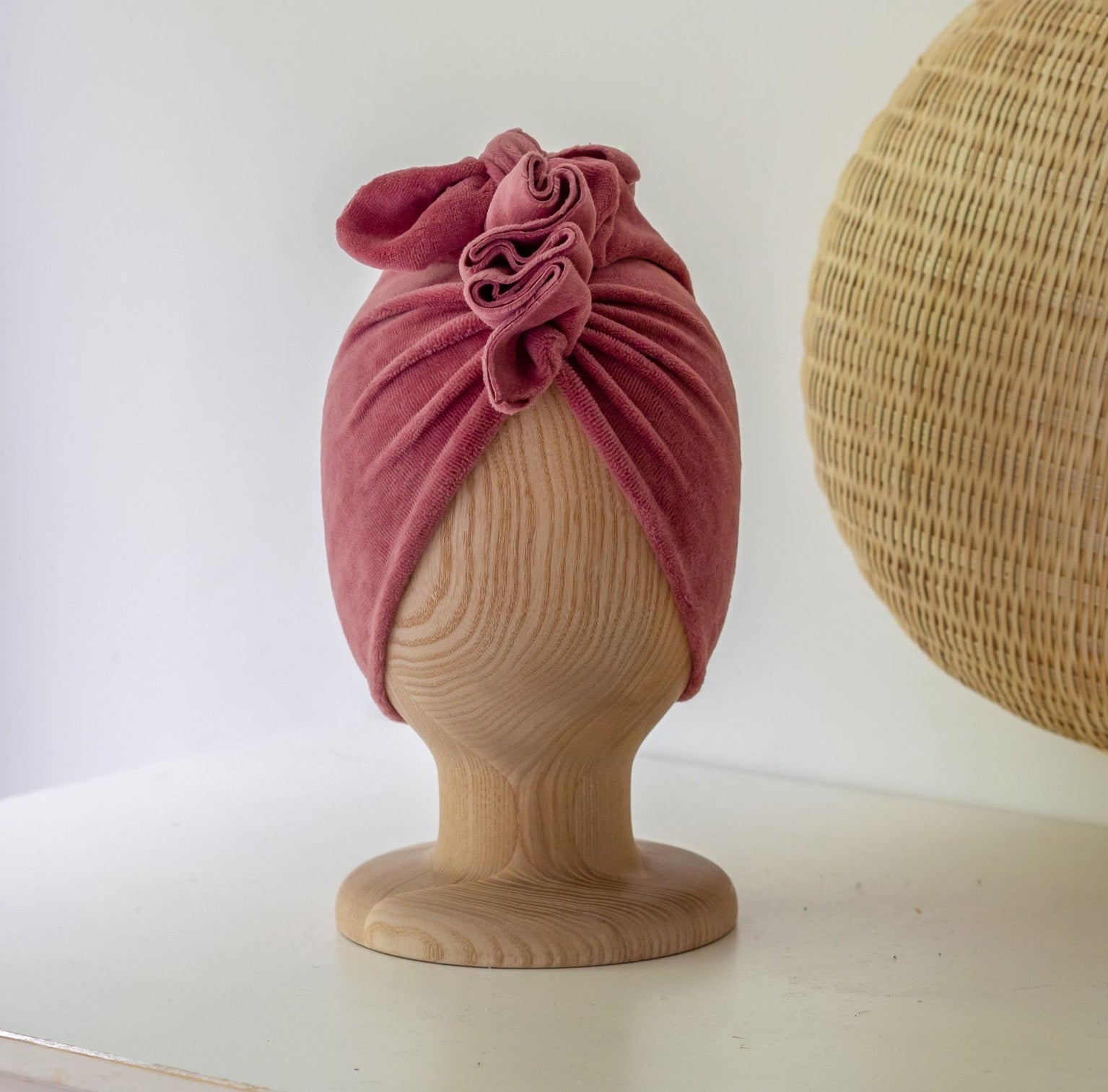 Turban Samt Dusty Pink