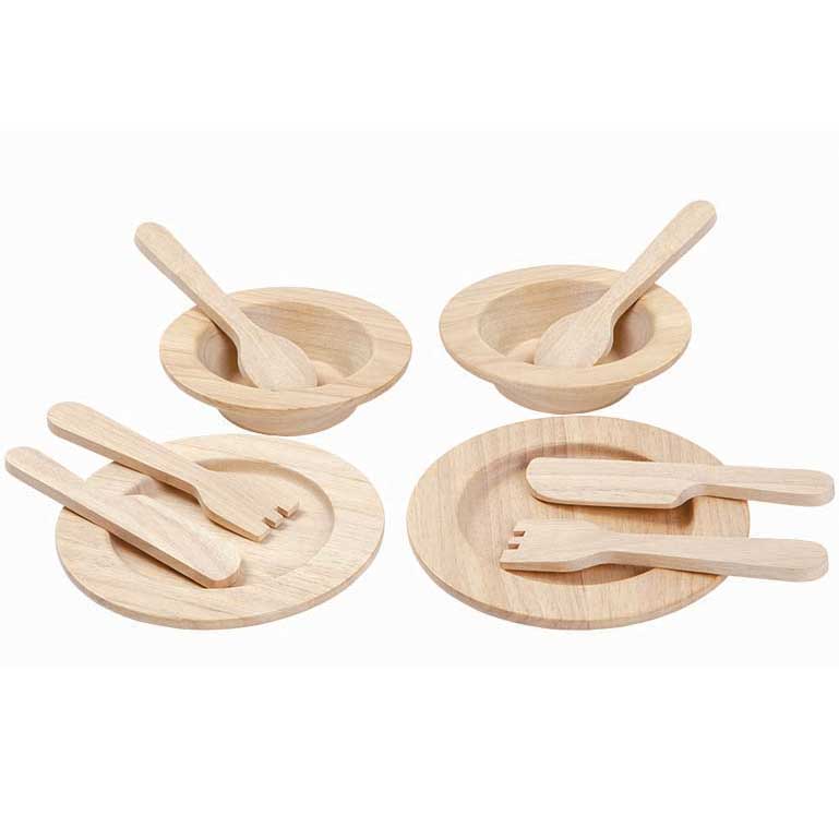 Holz Geschirrset