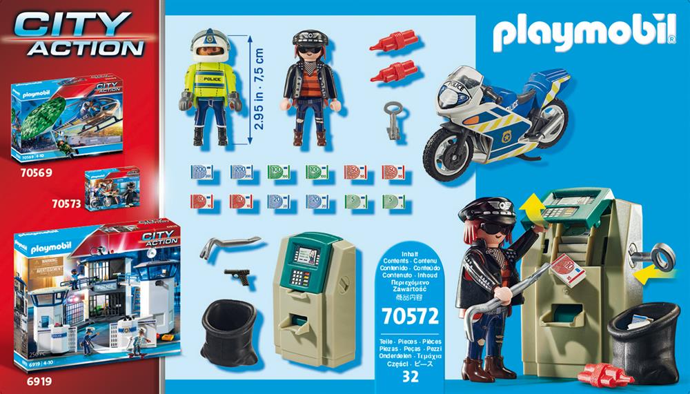 Polizei-Motorrad: Verfolgung des Geldräubers