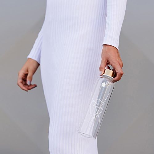 Trinkflasche Glas Mismatch Weiss
