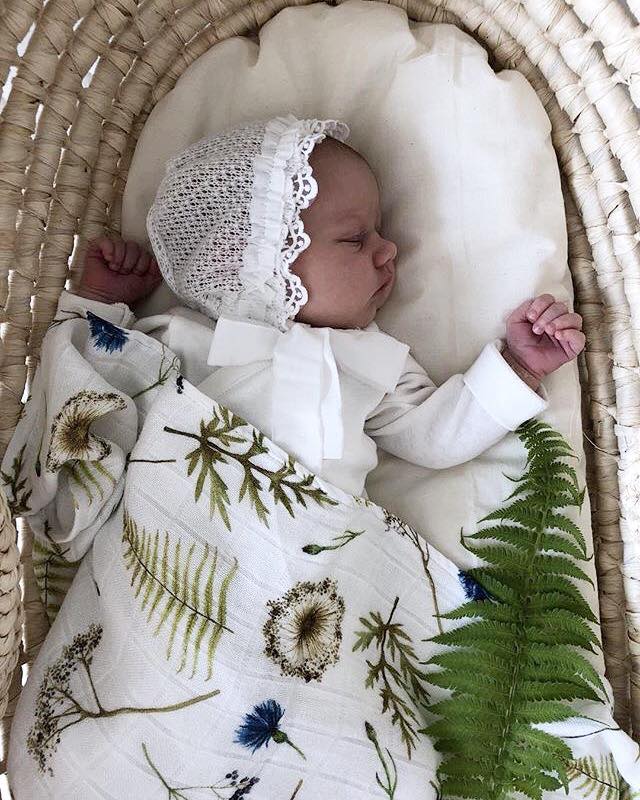 Bambus Muslin Swaddle Herbal
