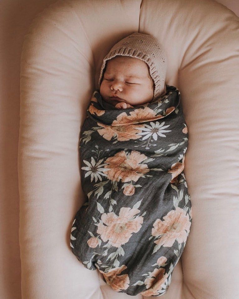 Bamboo Muslin Swaddle Amber Apricot 