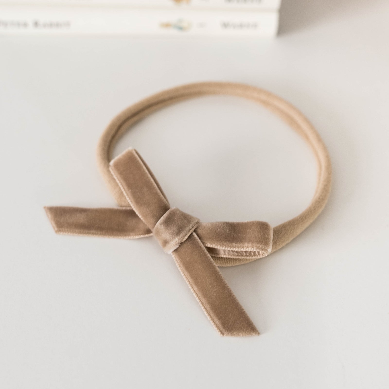 Mini Stirnband Samt Pebble