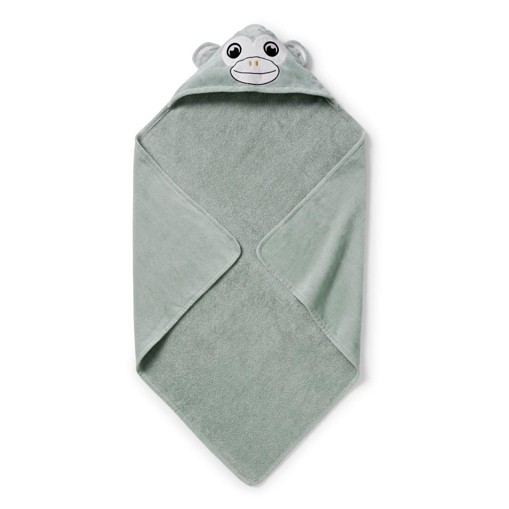 Kapuzen Badetuch Pebble Green