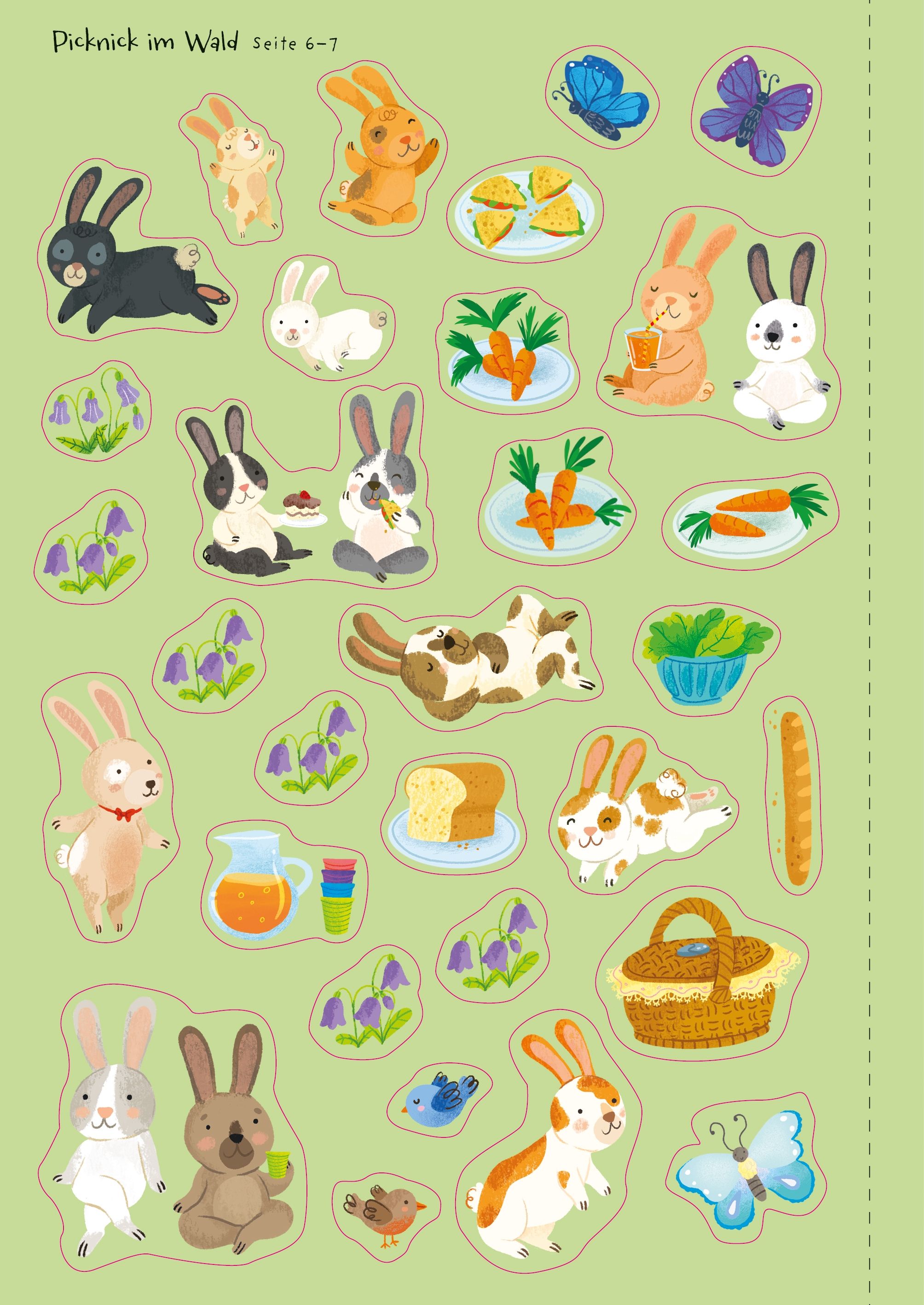Mein Immer-wieder-Stickerbuch: Osterhasen