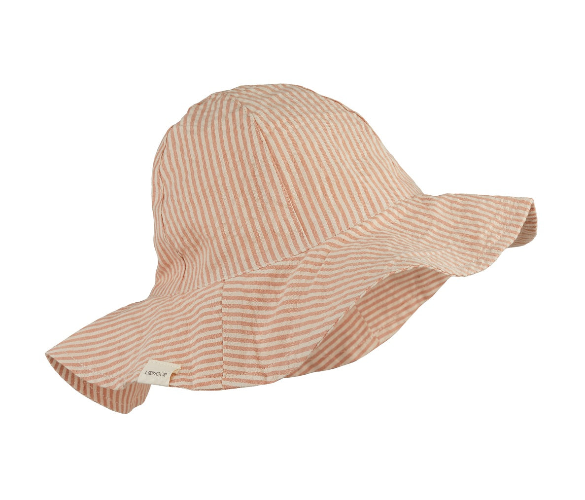 Chapeau de soleil Amelia à rayures, rose Toscane, sable