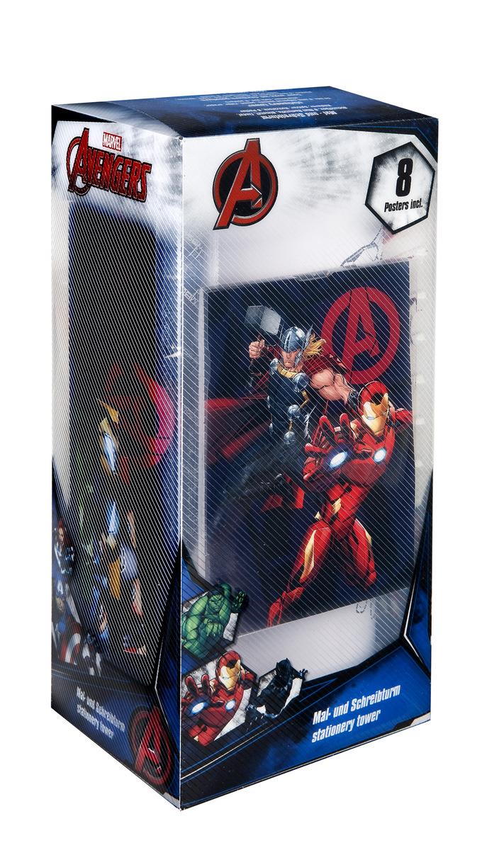 Mal- und Schreibturm Motiv Avengers 25-teiliges Malset