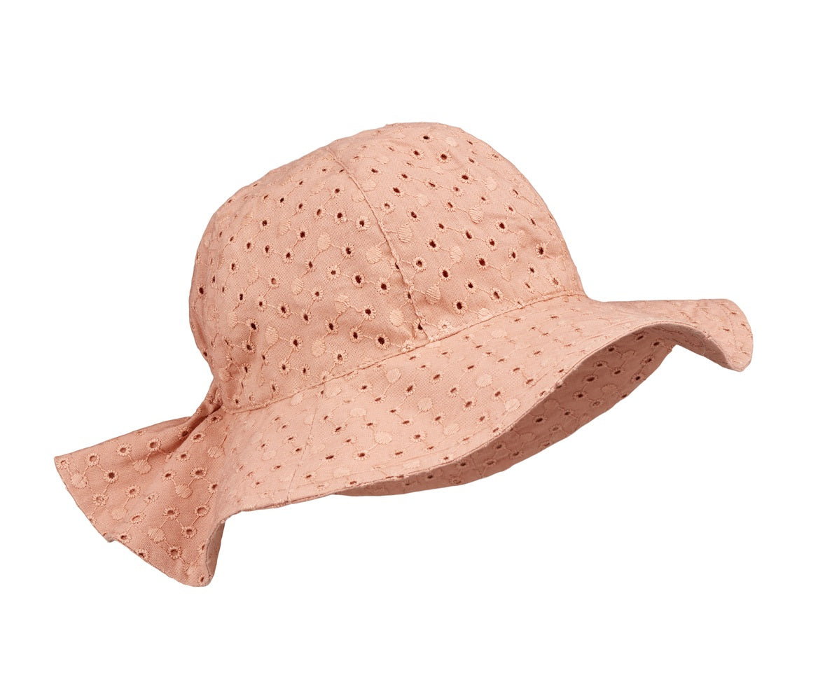 Chapeau de soleil Amelia brodé Toscane pâle