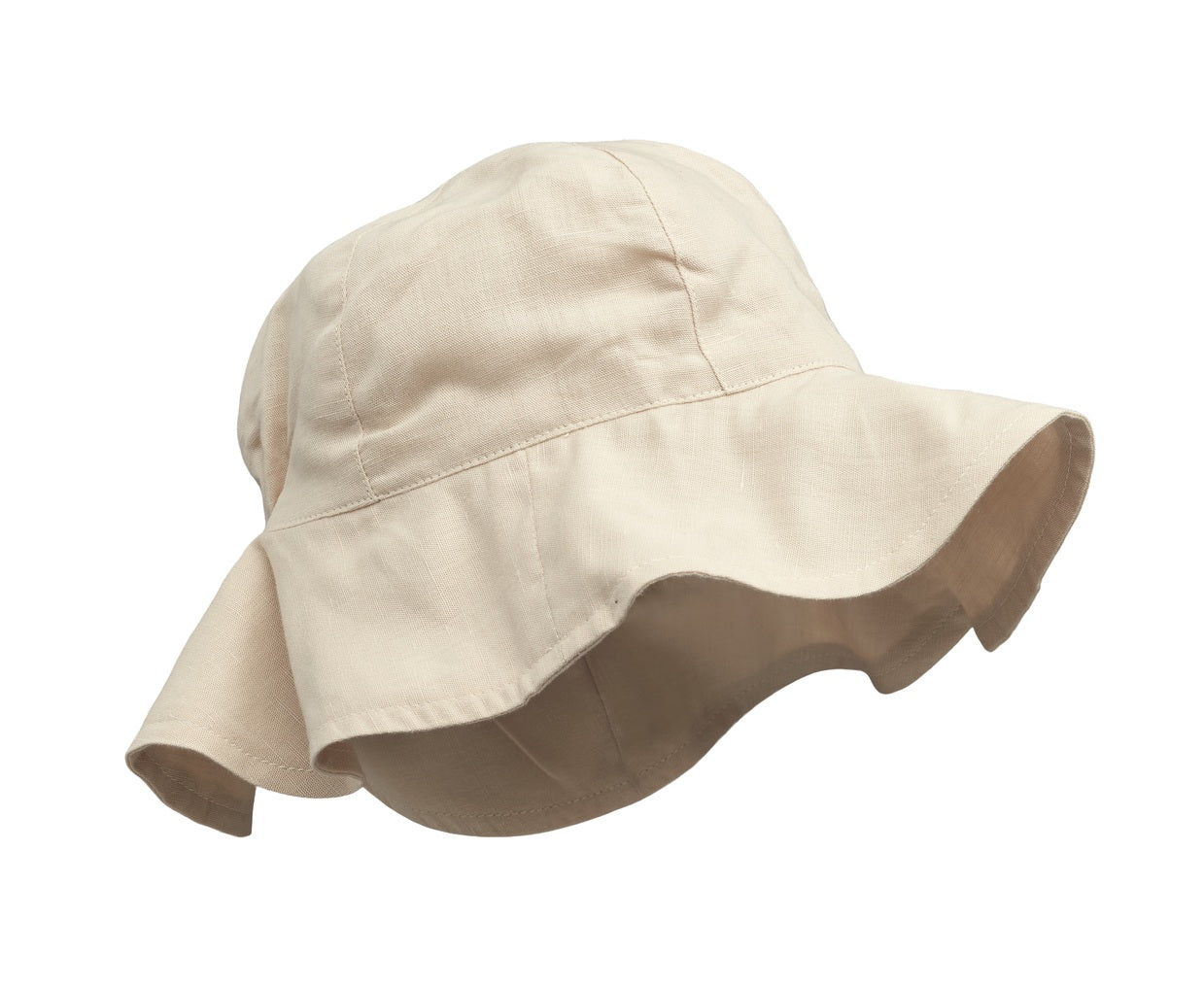 Chapeau de soleil Amelia en lin sable