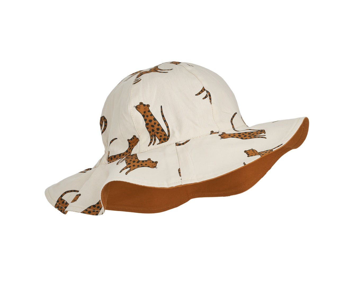Chapeau de soleil réversible Amelia Léopard Sable