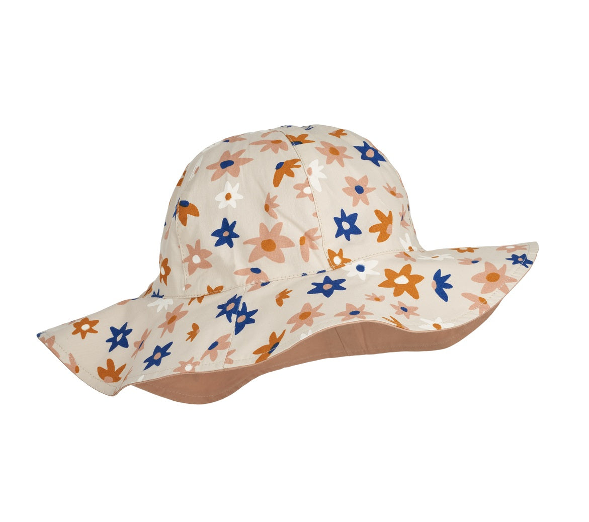 Marché aux fleurs du chapeau de soleil réversible Amelia
