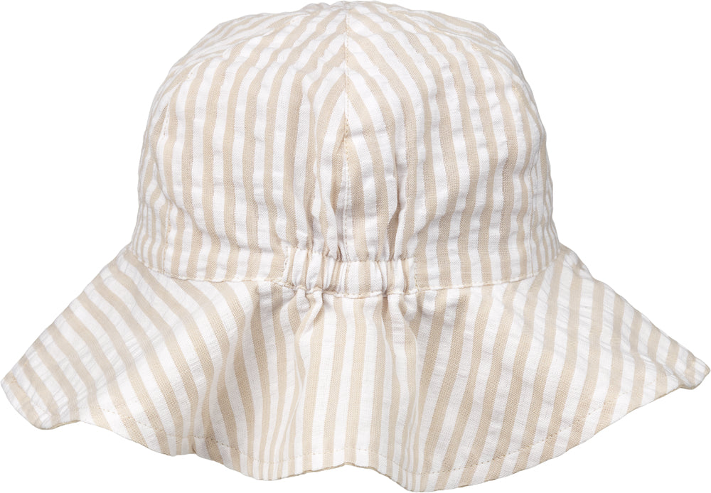 Amelia Sonnenhut wendbar Streifen Crisp White