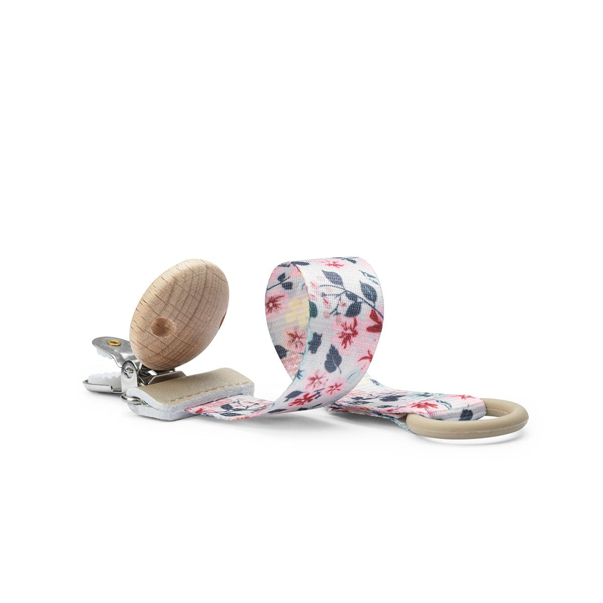 Schnuller- Band Wood Collection Floating Flowers