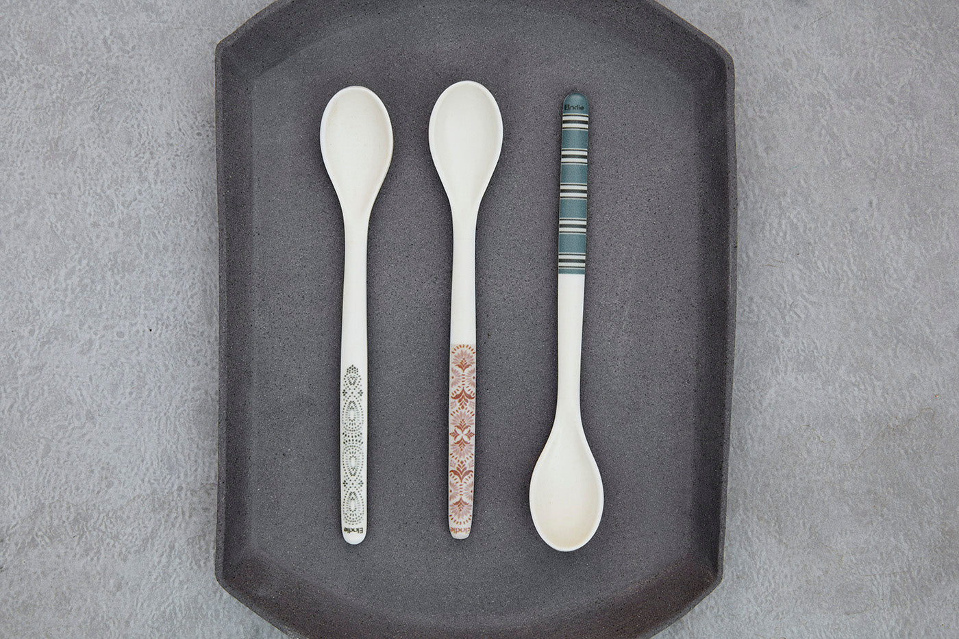 Bamboo cutlery set Sandy Stripe
