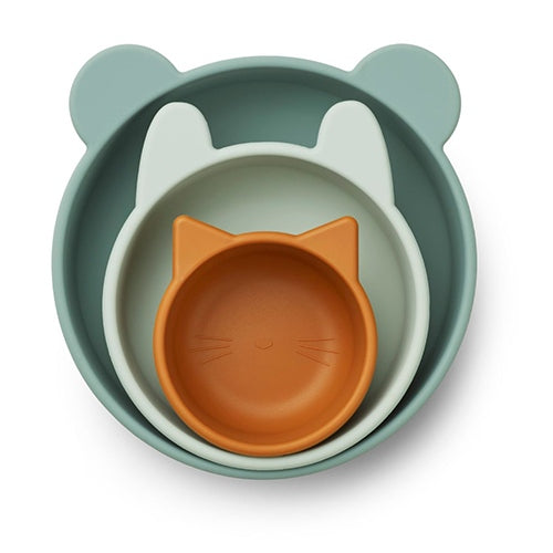 Joana tableware set 4 pieces Cat Apple Red