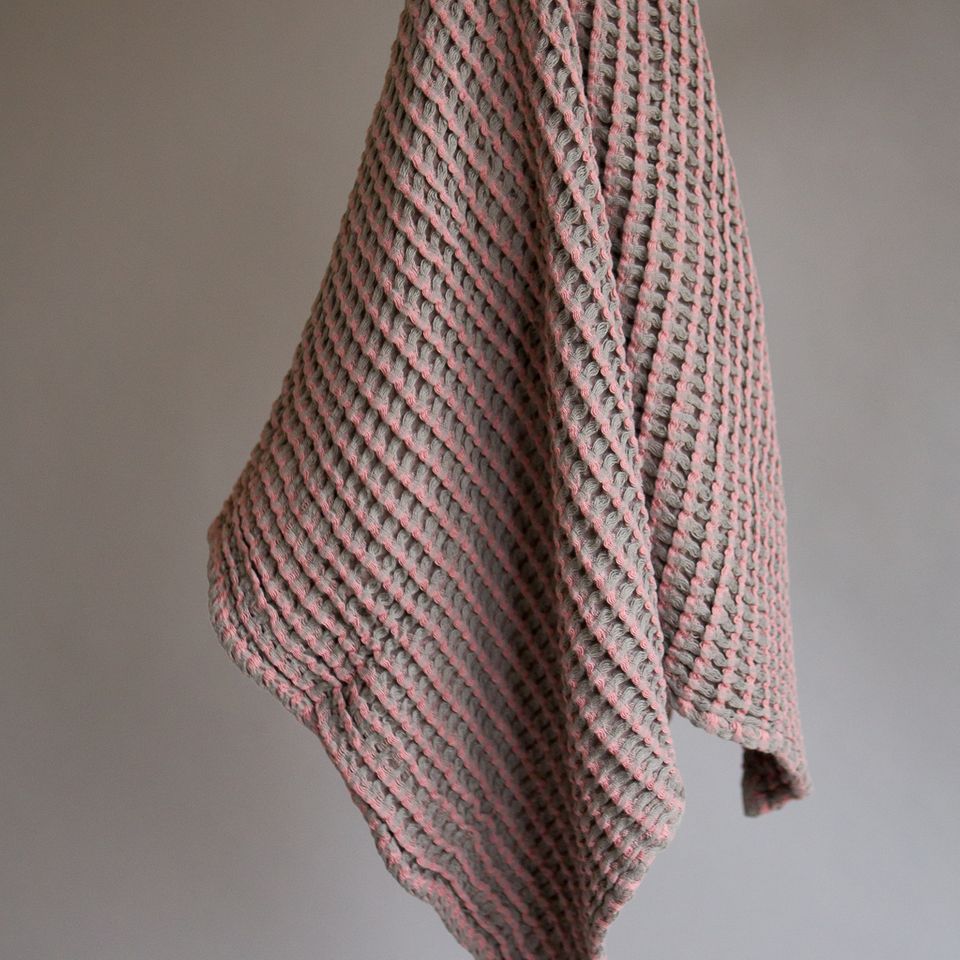 Waffel Badetuch Dusty Rose