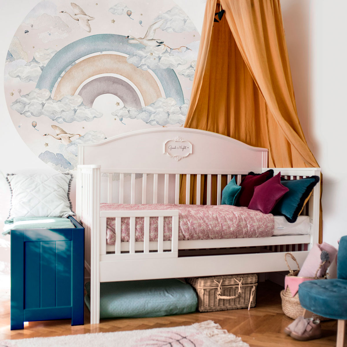 Lot de pailles en silicone Zoe, bleu multicolore