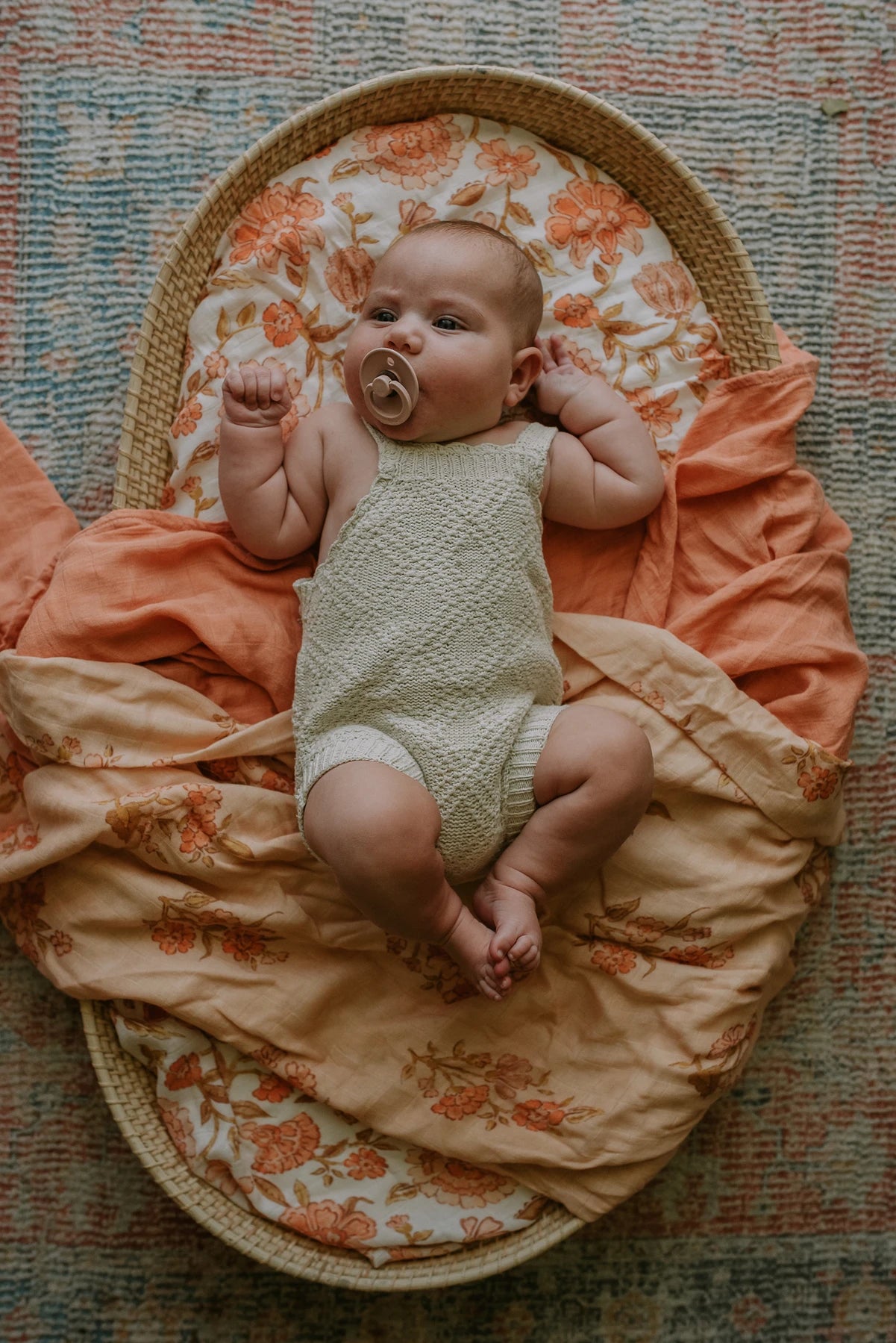 Muslin Swaddle Set  Florence Peach & Weisscreme