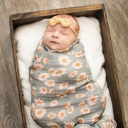Muslin Swaddle Daisy Sage Green
