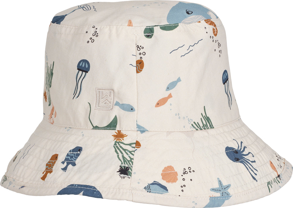 Damon UV 30+ Sun Hat Stripes Sea Blue White