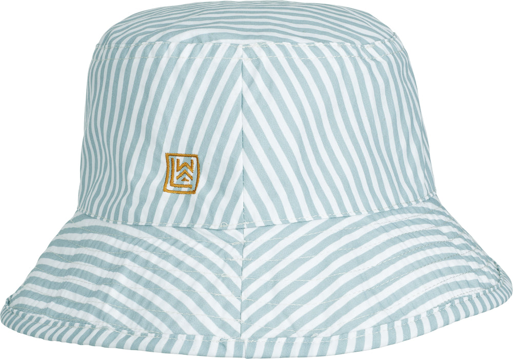 Chapeau de soleil Damon UV 30+ à rayures bleu marine et blanc