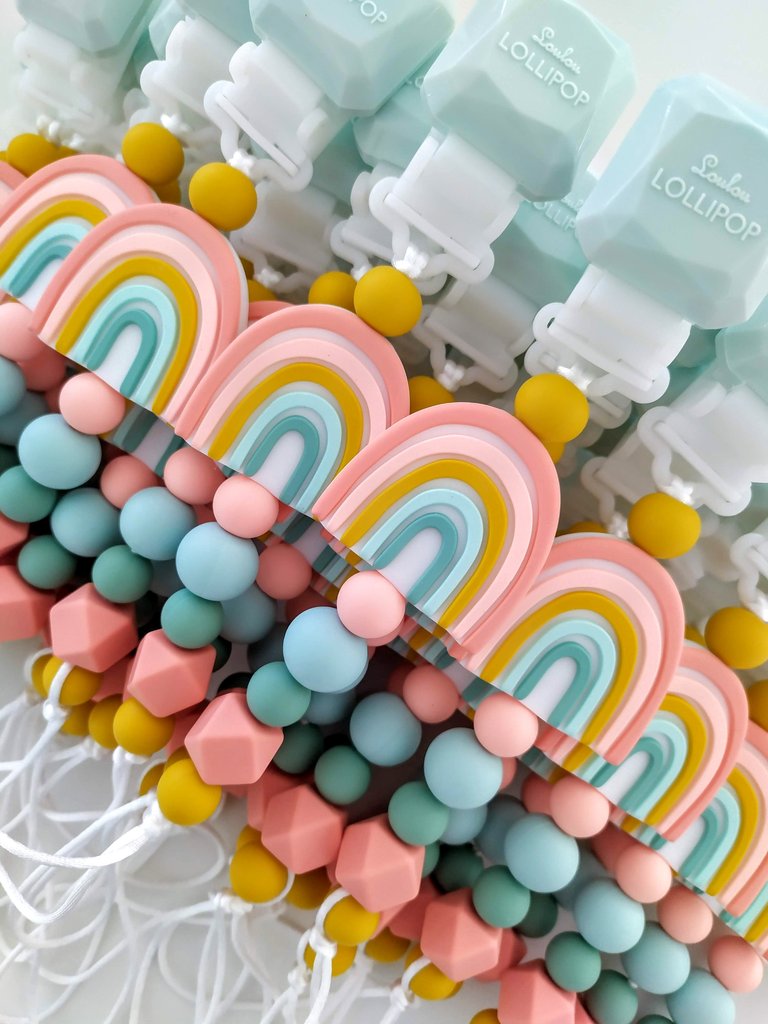 Schnuller Clip Darling Rainbow