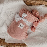 Strickdecke Pommel Dusty Rose