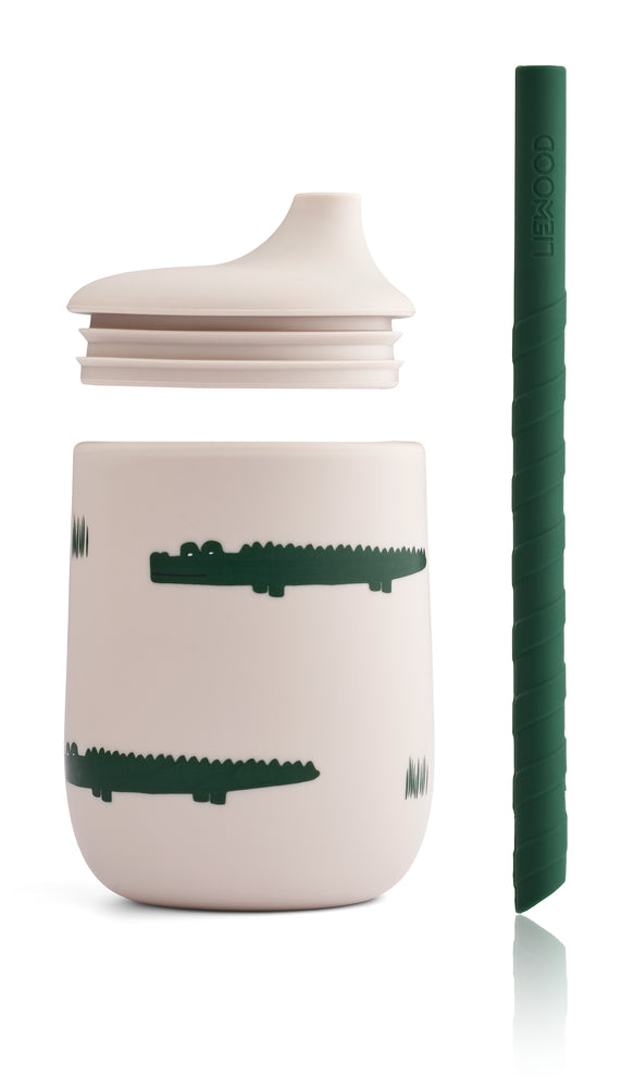 La tasse en paille d'Ellis, crocodile Carlos 