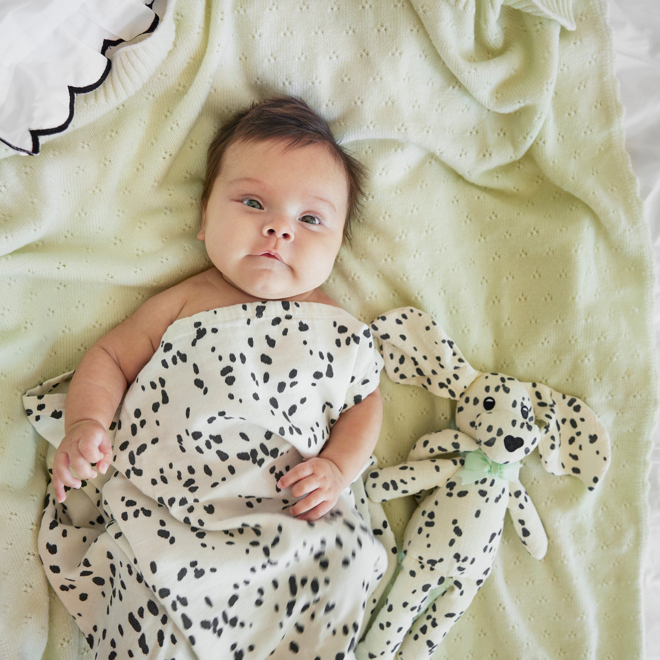Bambus Muslin Swaddle Dalmatin Dots