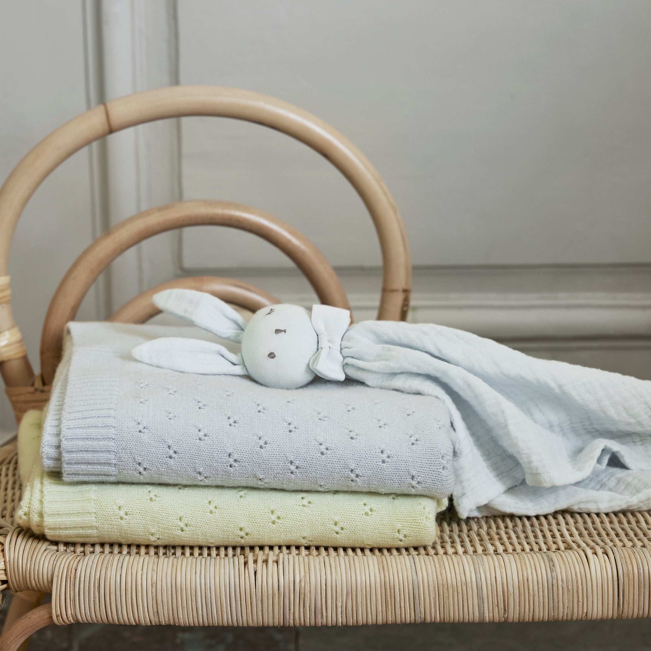 Babydecke Pointelle Bermuda Blue