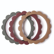 Lot de pailles en silicone Zoe, bleu multicolore