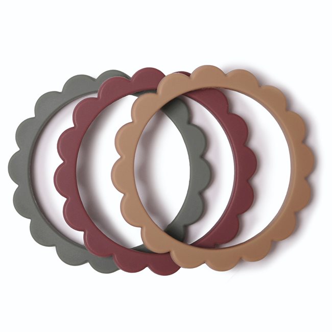 Lot de pailles en silicone Zoe, bleu multicolore