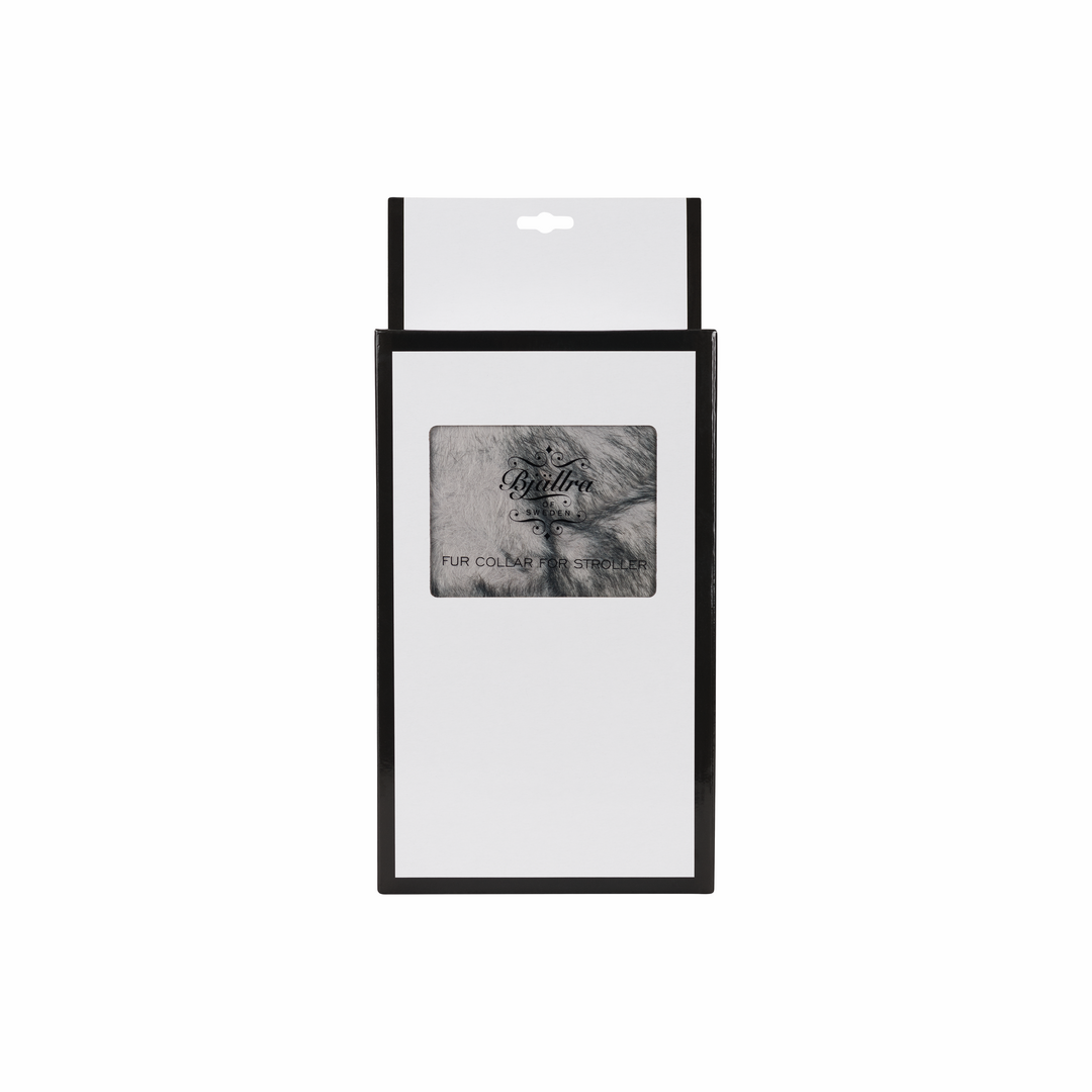 Bordure de poussette en fourrure grise S