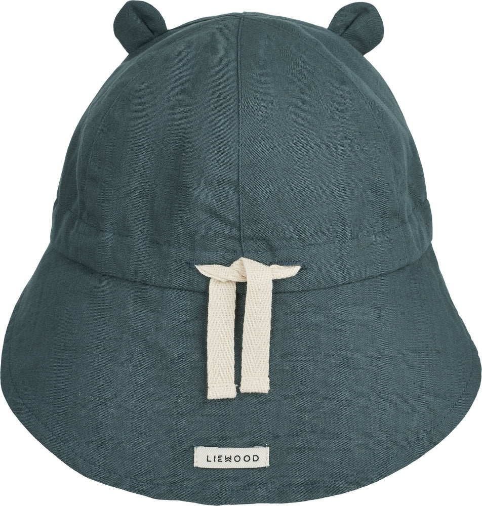 Gorm Leinen Sonnenhut Whale Blue