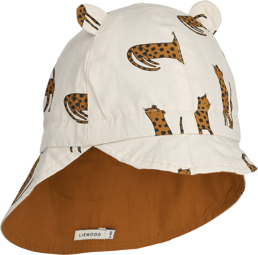 Chapeau de soleil réversible Gorm Léopard Sable