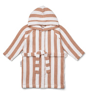 Peignoir de bain Gray Wellness en tissu gaufré, coloris Toscane pâle - Blanc