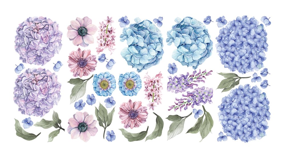 Lot de pailles en silicone Zoe, bleu multicolore
