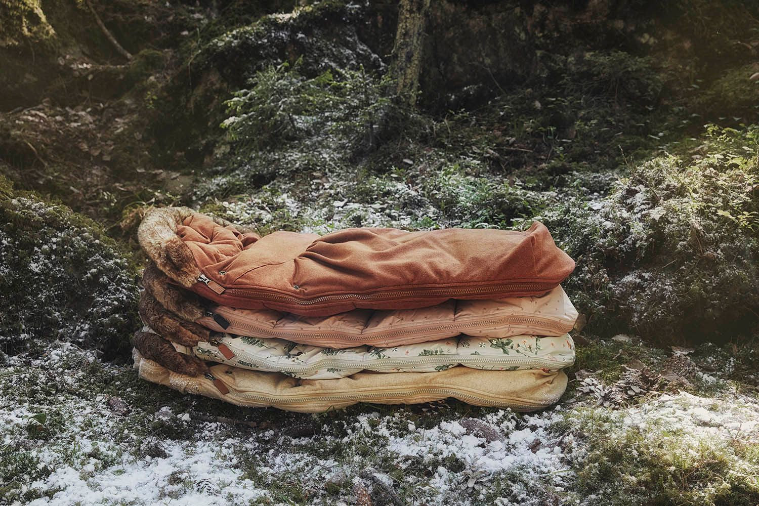 Fusssack Burned Clay mit Wolle