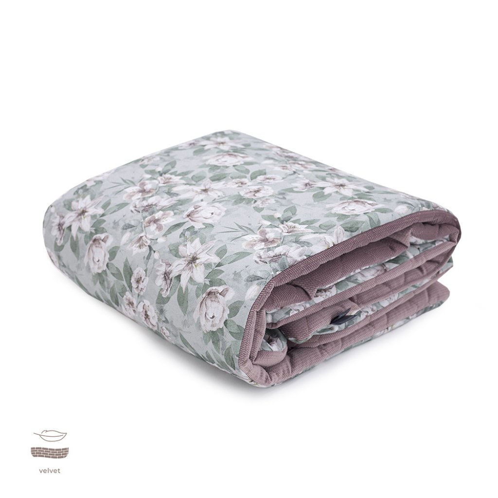 Samtdecke Vintage Flowers 75x100cm