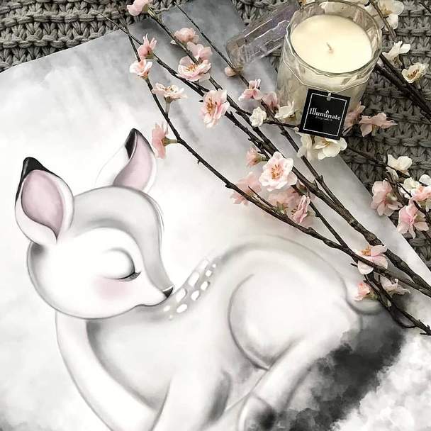 Poster Schlafendes Bambi
